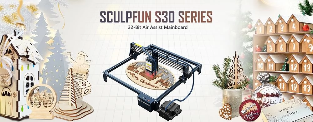 SCULPFUN laserová gravírovačka S30 Pro 10W 3